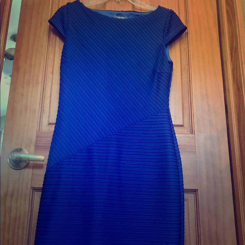 Fitted blue dress